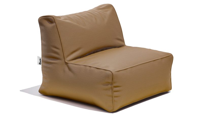 chauffeuse pour l'intérieur ou l'extérieur, ignifugée M2, en simili cuir cognac
