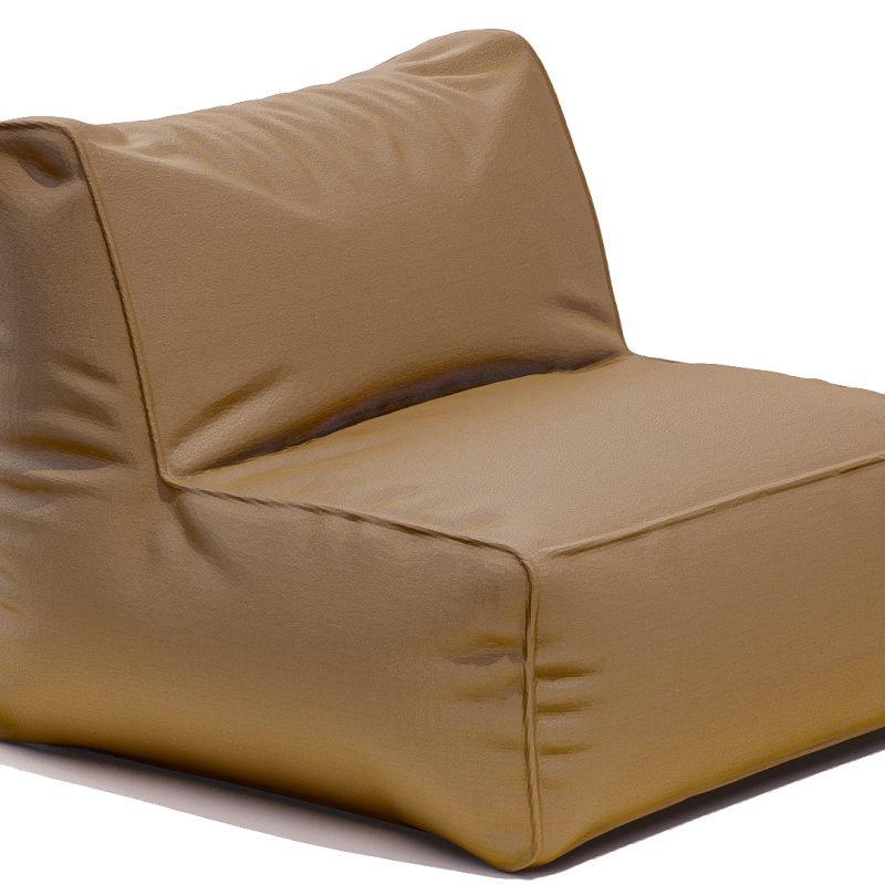 chauffeuse pour l'intérieur ou l'extérieur, ignifugée M2, en simili cuir cognac