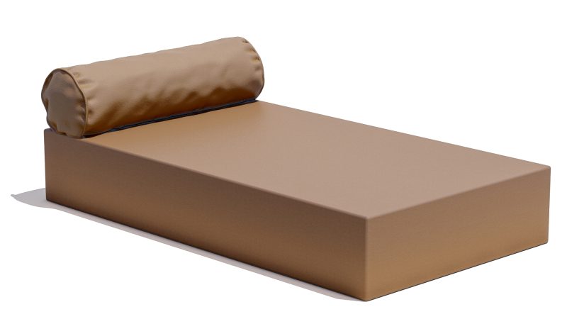 bain de soleil fabriquée en France pour un usage intérieur et extérieur ignifugée en tissu stamskin cognac
