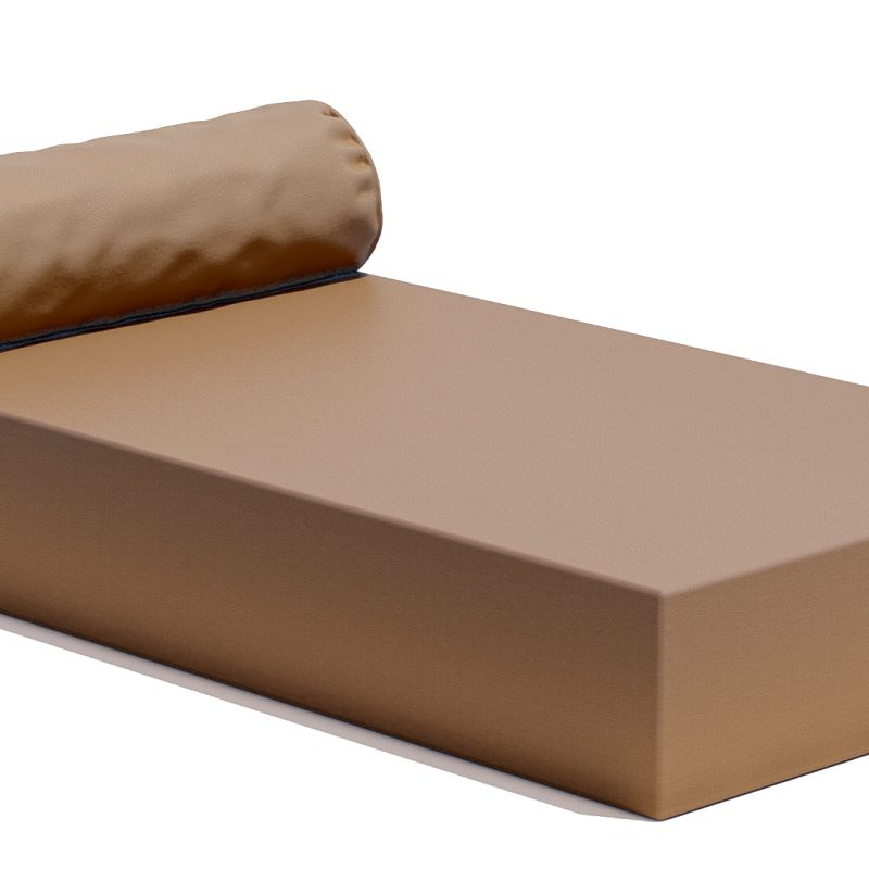 bain de soleil fabriquée en France pour un usage intérieur et extérieur ignifugée en tissu stamskin cognac