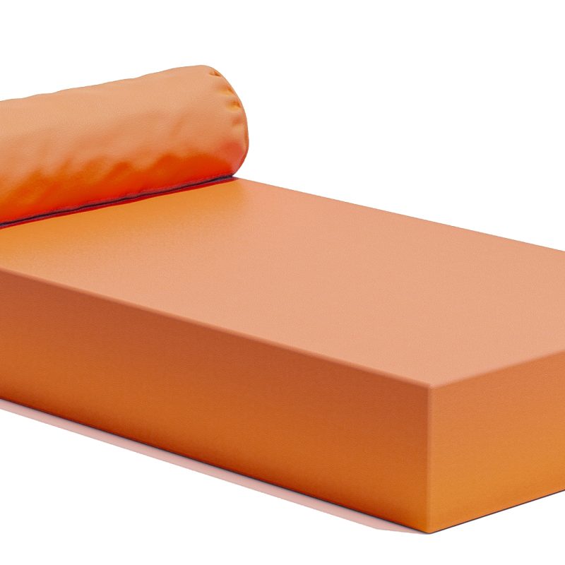 bain de soleil fabriquée en France pour un usage intérieur et extérieur ignifugée en tissu stamskin orange